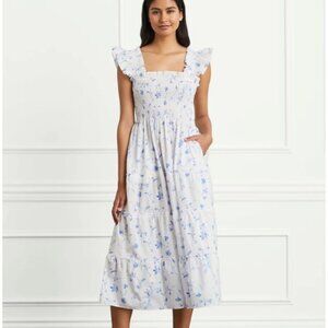 The Ellie Nap Dress Blue Botanical SMALL